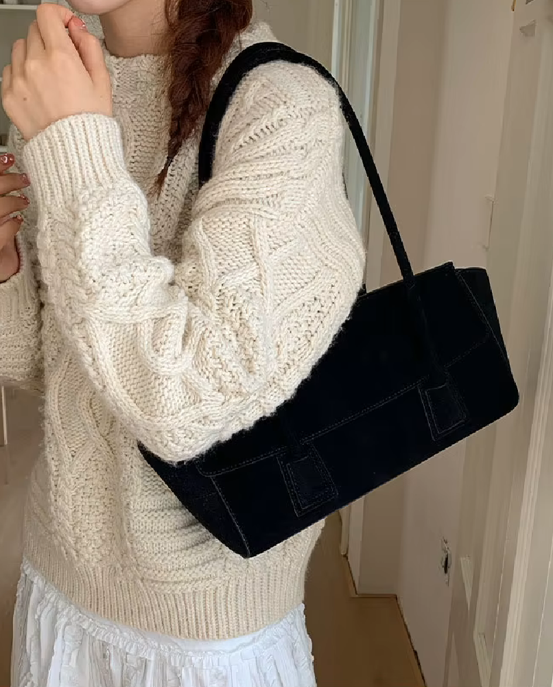 Sac bandoulière Alicia en suède vintage