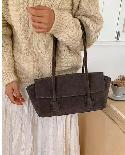Sac bandoulière Alicia en suède vintage