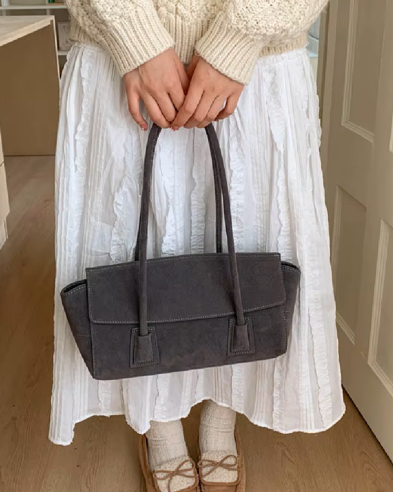 Sac bandoulière Alicia en suède vintage