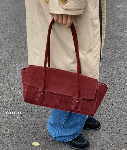 Sac bandoulière Alicia en suède vintage