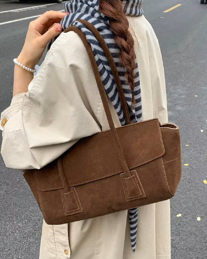 Sac bandoulière Alicia en suède vintage