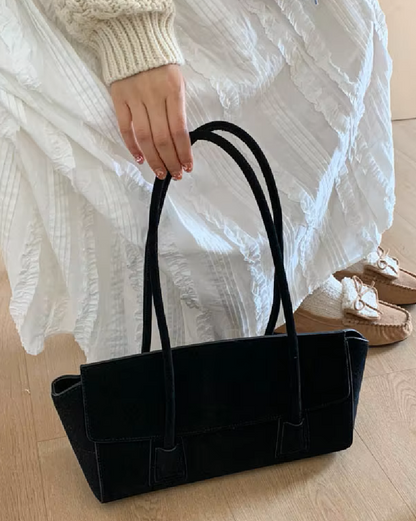 Sac bandoulière Alicia en suède vintage