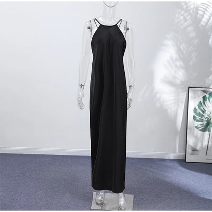 Indira Satin Robe Maxi Halter