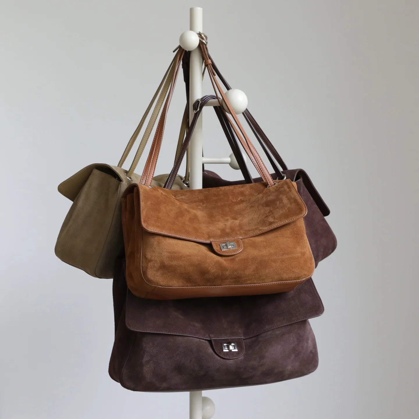 Sac cabas rétro Olivia en cuir givré.