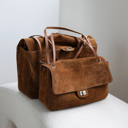Sac cabas rétro Olivia en cuir givré.