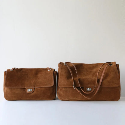 Sac cabas rétro Olivia en cuir givré.