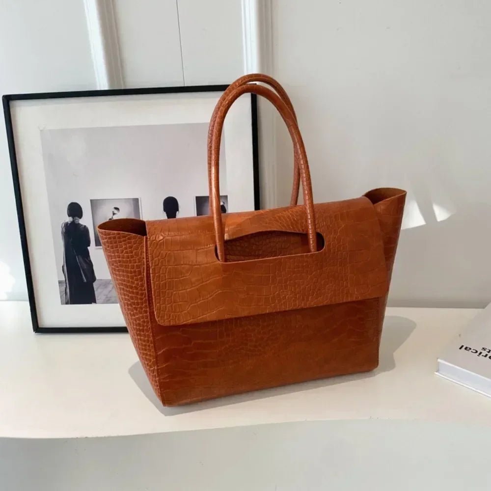 Cabas en cuir embossé Anna