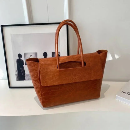 Cabas en cuir embossé Anna