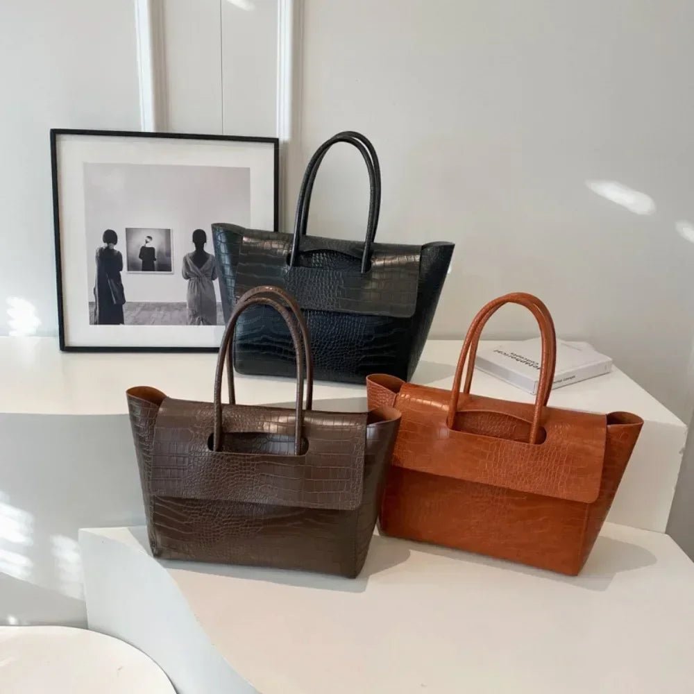 Cabas en cuir embossé Anna