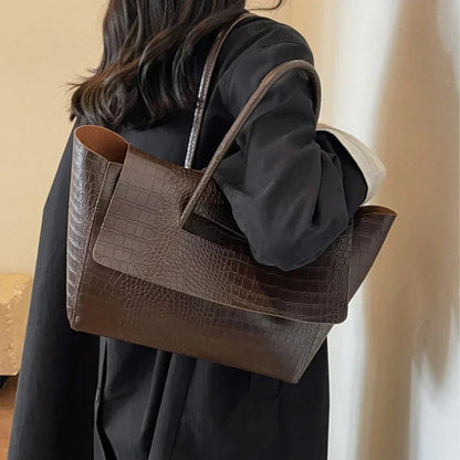 Cabas en cuir embossé Anna