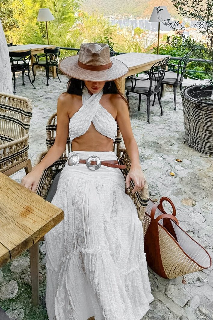 Anastasia Lace Tiered Maxi Skirt
