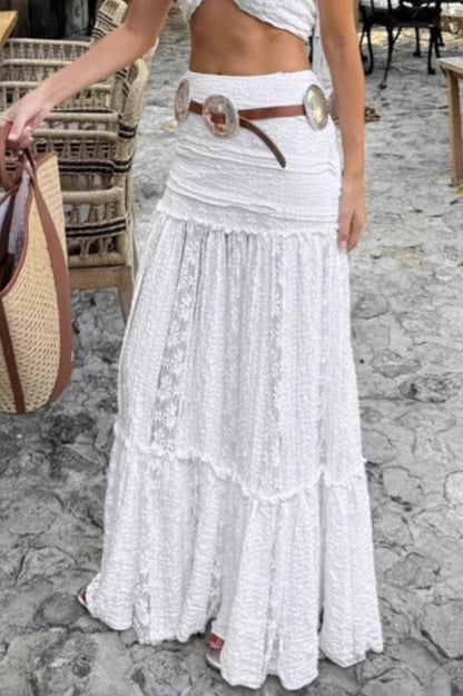 Anastasia Lace Tiered Maxi Skirt
