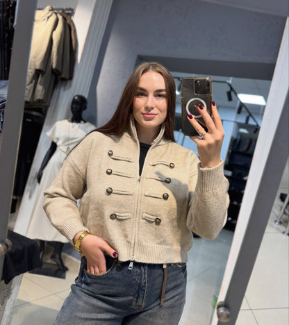 Amelia Turtleneck Zip Knit Cardigan