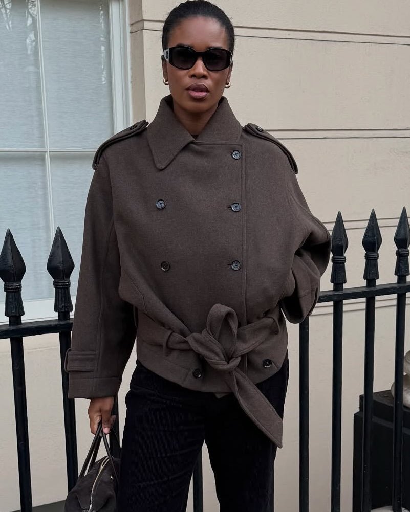 Manteau ceinturé croisé Alicia