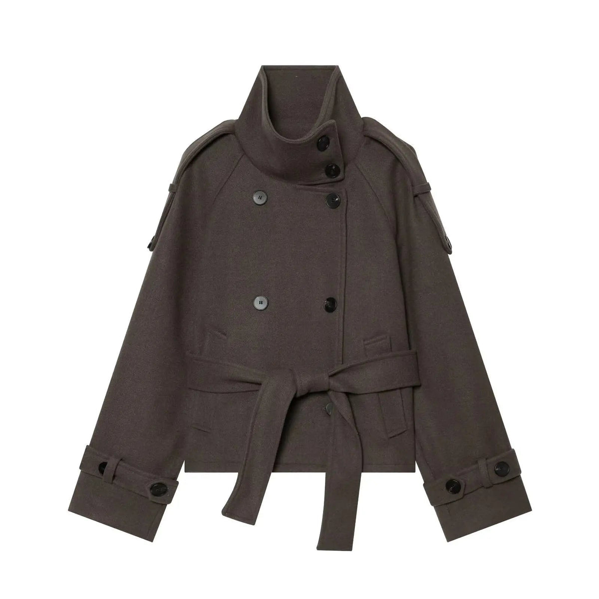 Manteau ceinturé croisé Alicia