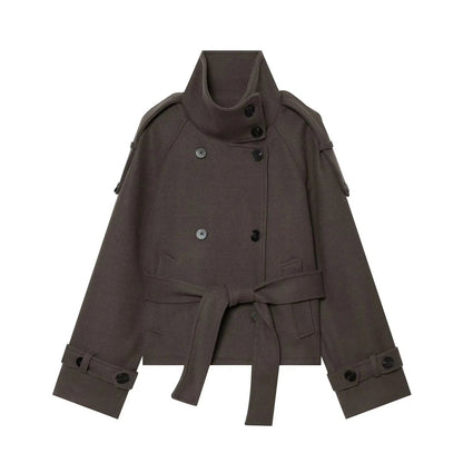 Manteau ceinturé croisé Alicia