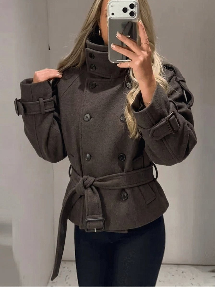 Manteau ceinturé croisé Alicia