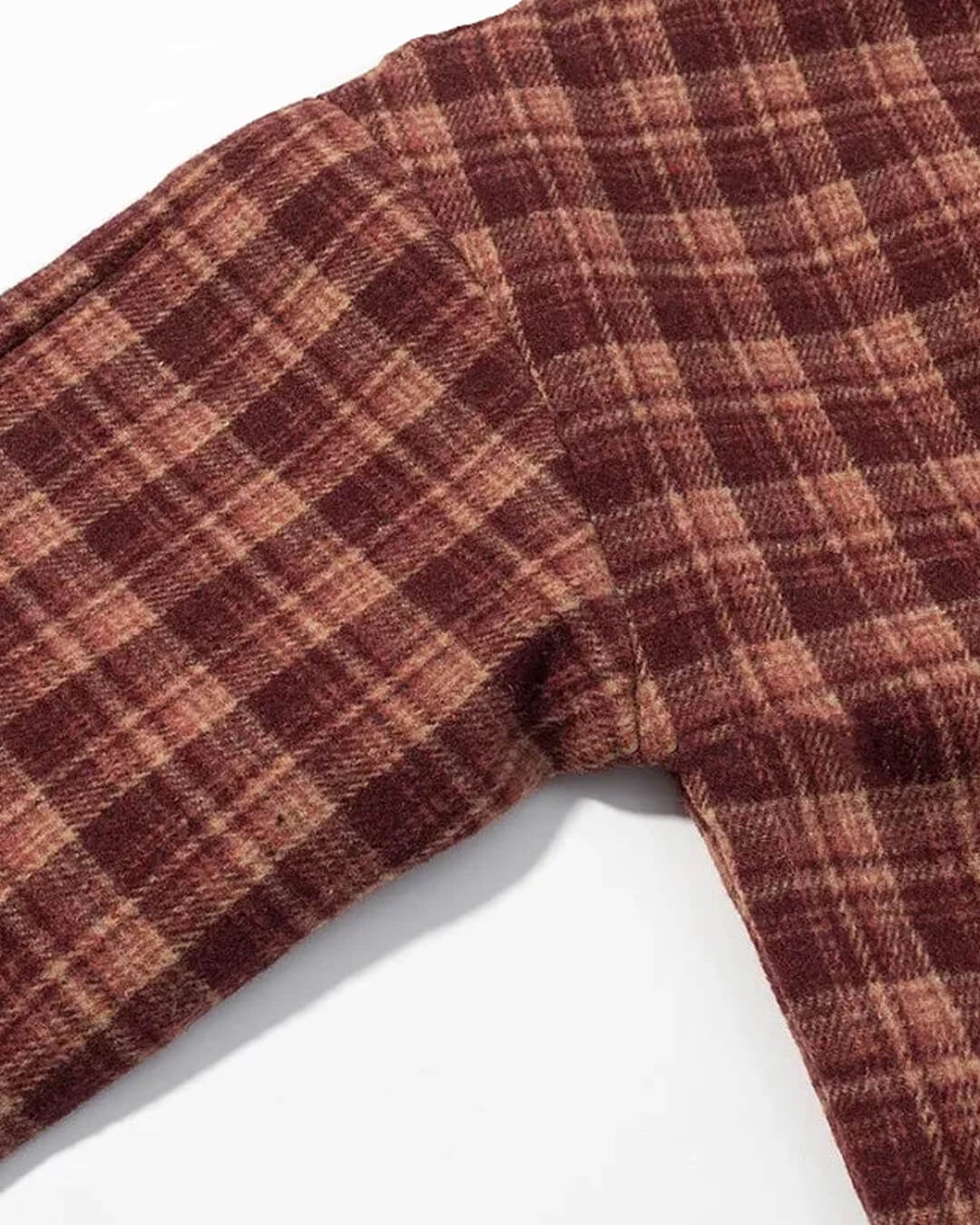 Manteau Jane en mélange laine à carreaux col montant