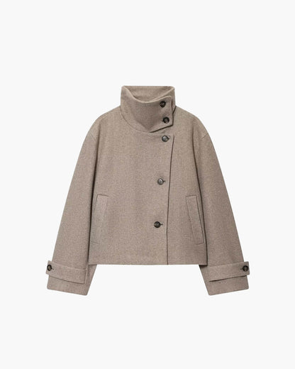 Alice Rose Buckle Stand Collar Coat