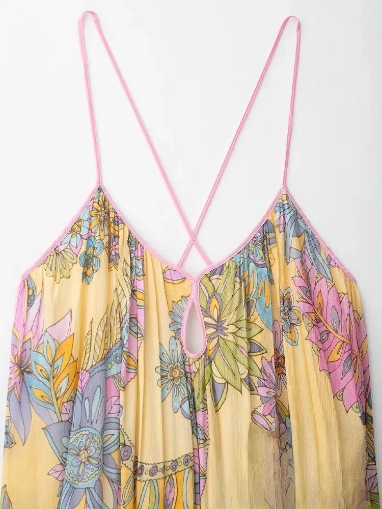 Robe Cami en Chiffon Fleurie Jesse
