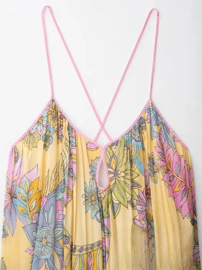 Robe Cami en Chiffon Fleurie Jesse