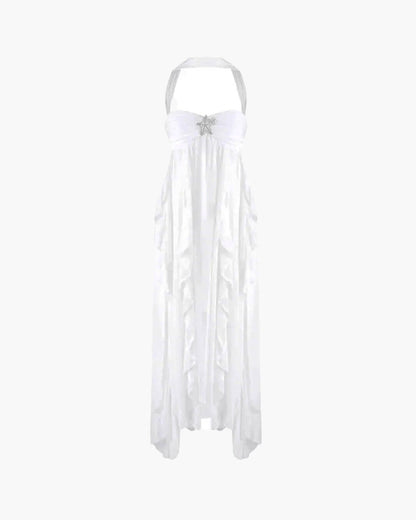 Emmi Strapless Ruffled Maxi Dress
