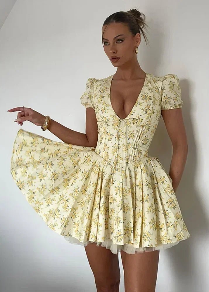 Anya Robe Mini à Encolure V