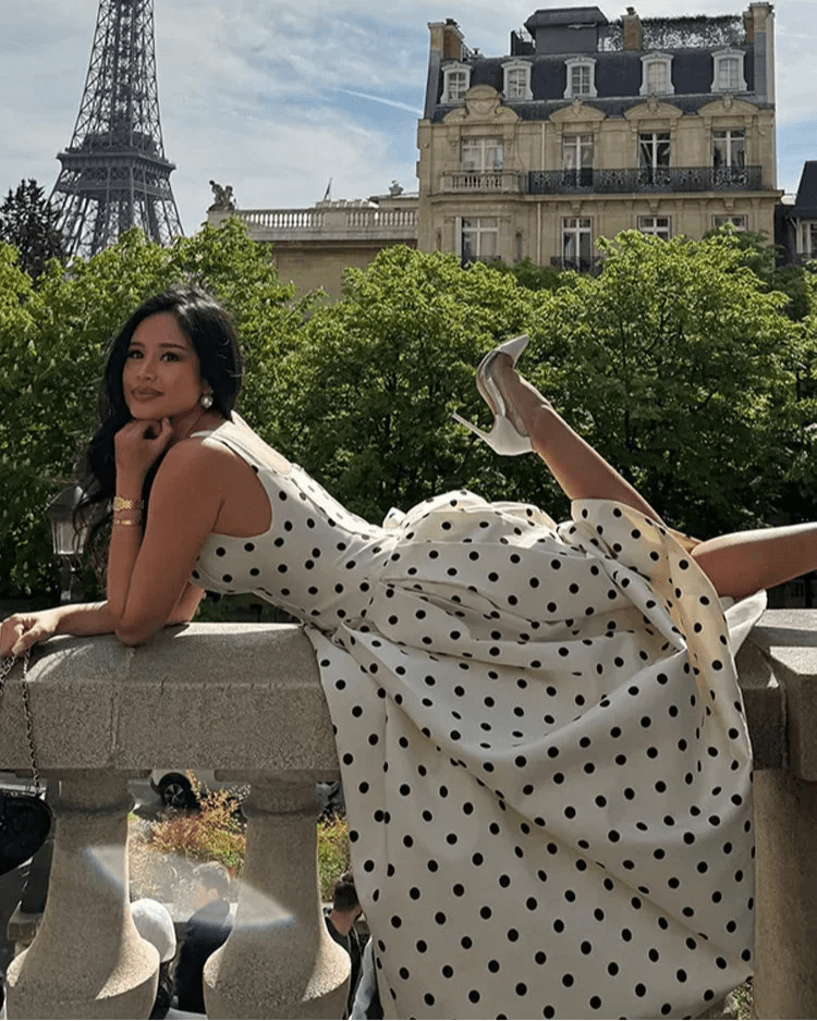Robe midi à pois Martha