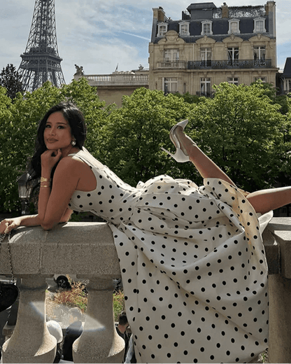 Robe midi à pois Martha