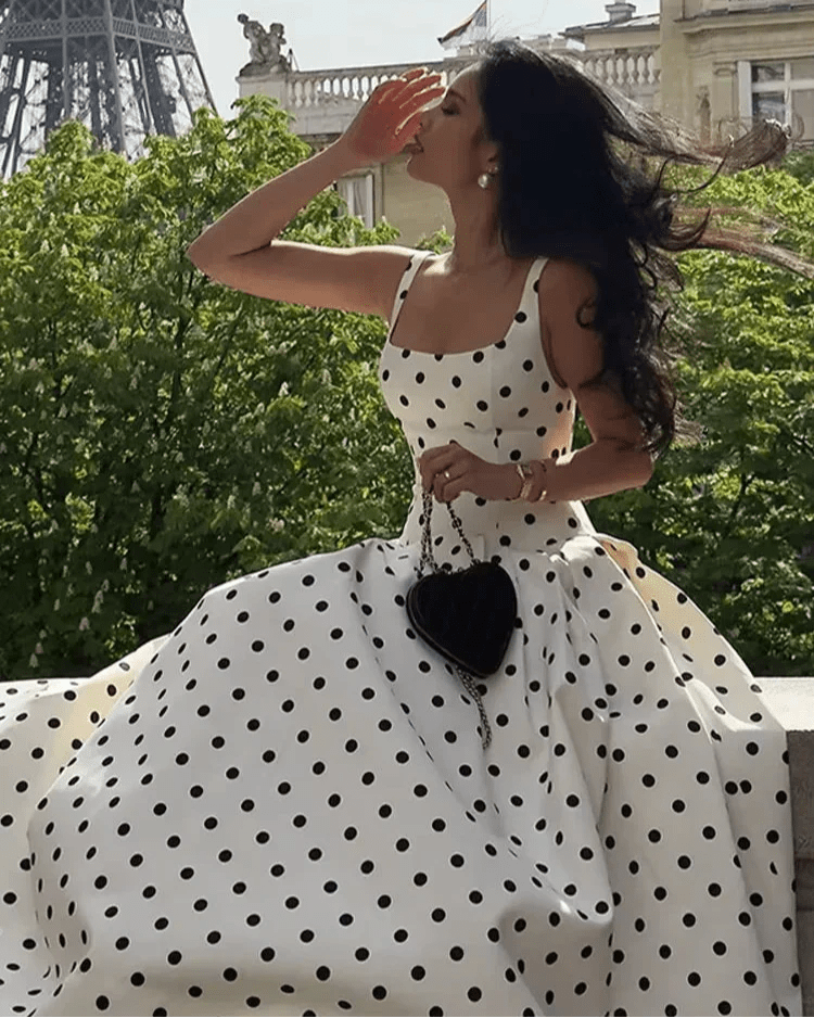 Robe midi à pois Martha