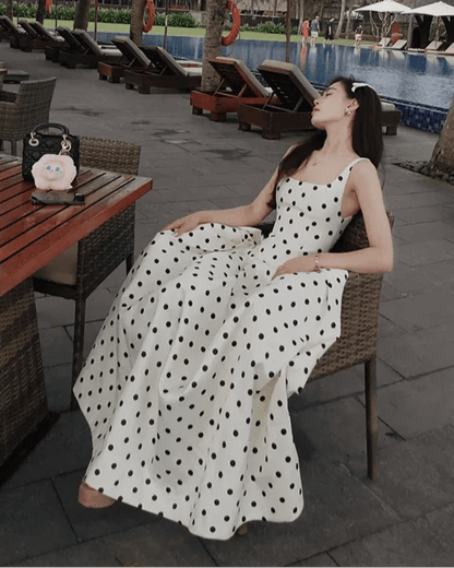 Robe midi à pois Martha