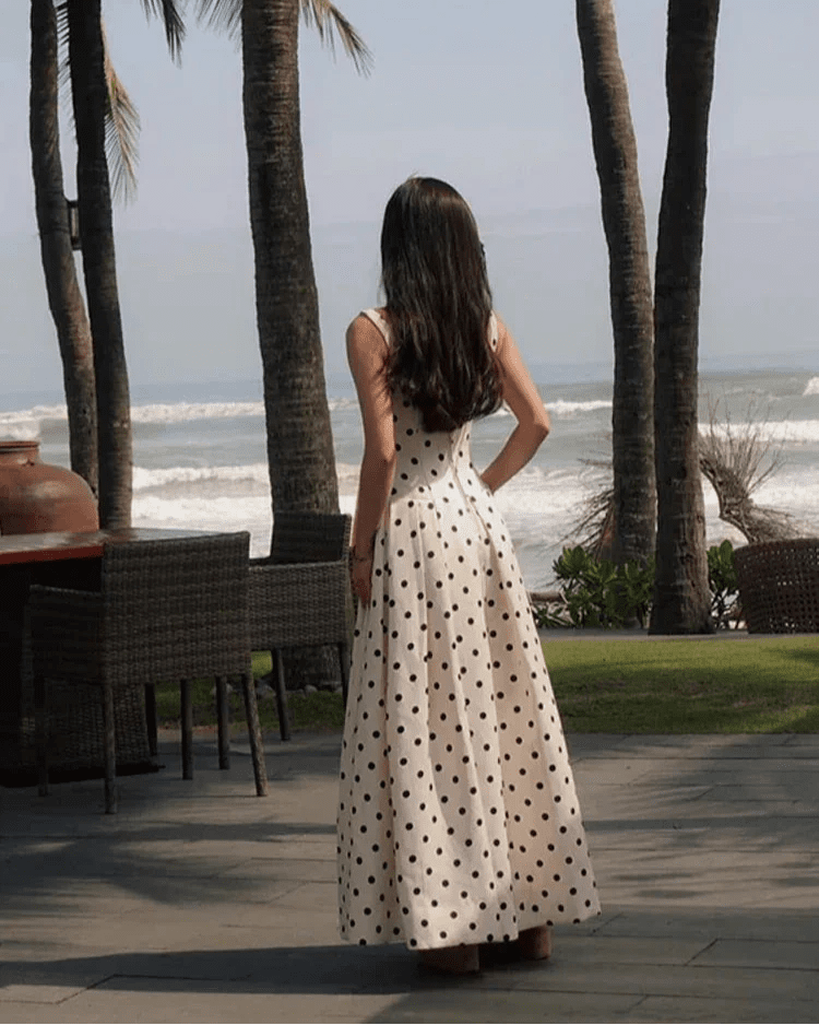 Robe midi à pois Martha