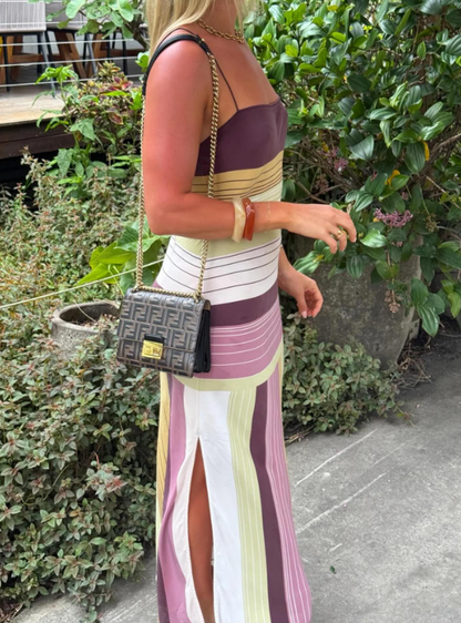 Emily Striped Knit Midi Dress