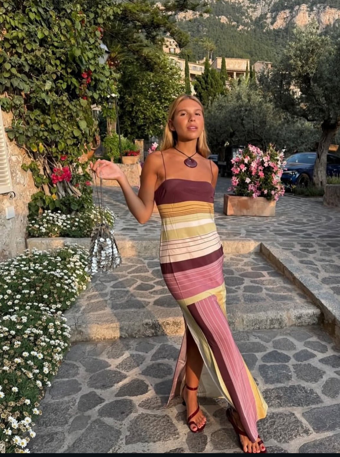 Emily Striped Knit Midi Dress