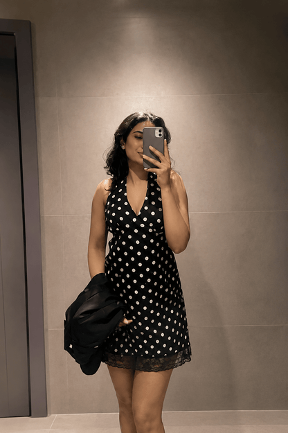 Harper Backless Polka Dot Mini Dress