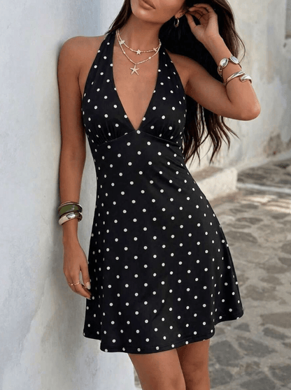 Harper Backless Polka Dot Mini Dress