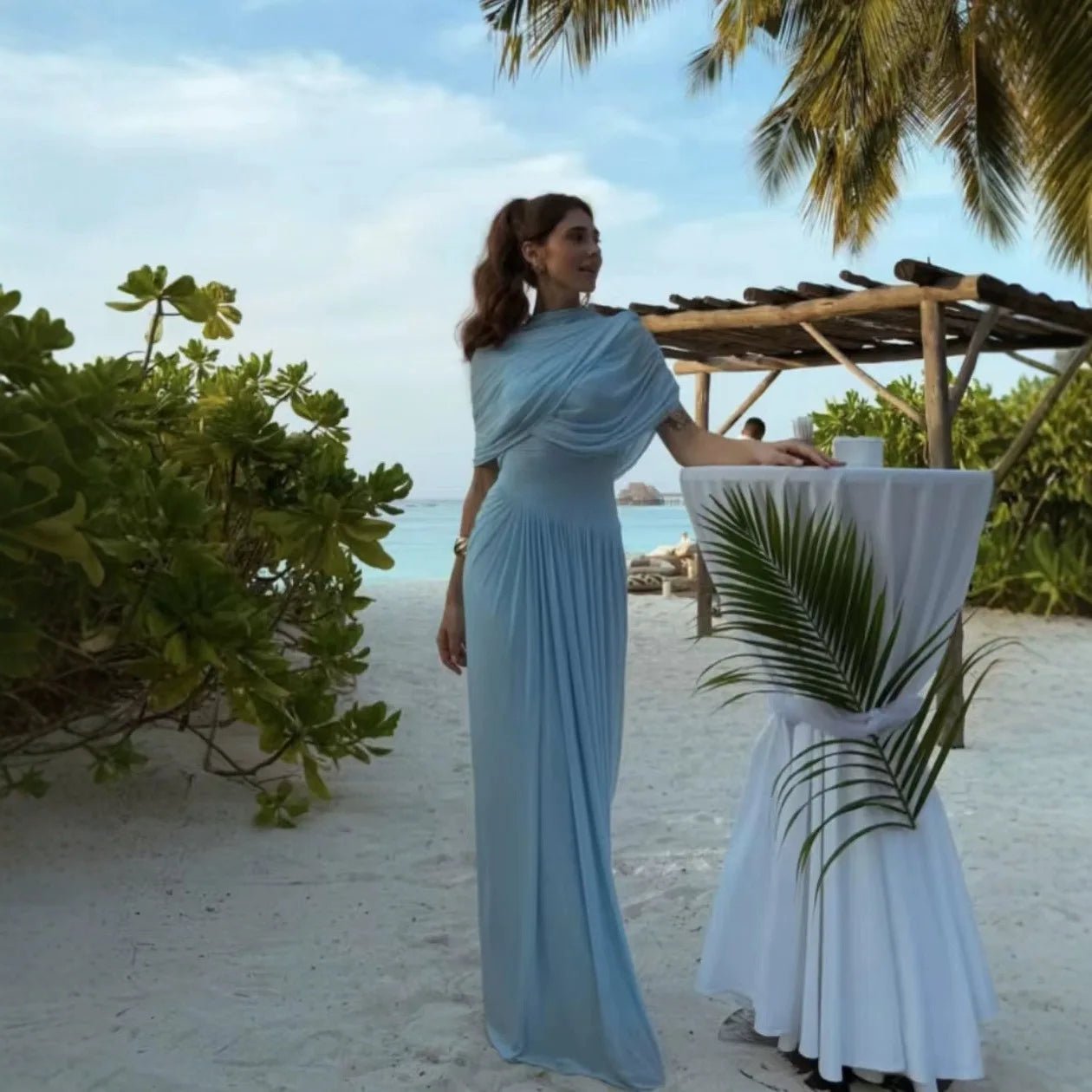 Margot Robe Maxi Bodycon en Mesh Élégante