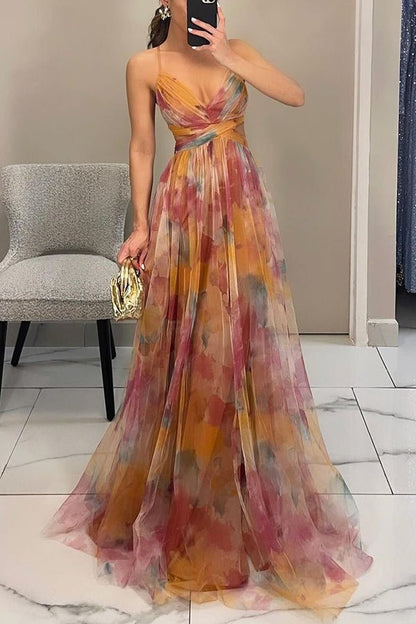 Briony Floral Mesh Maxi Dress