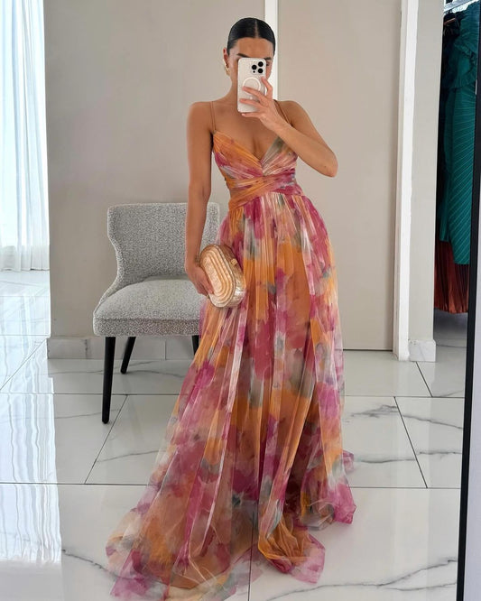 Briony Floral Mesh Maxi Dress