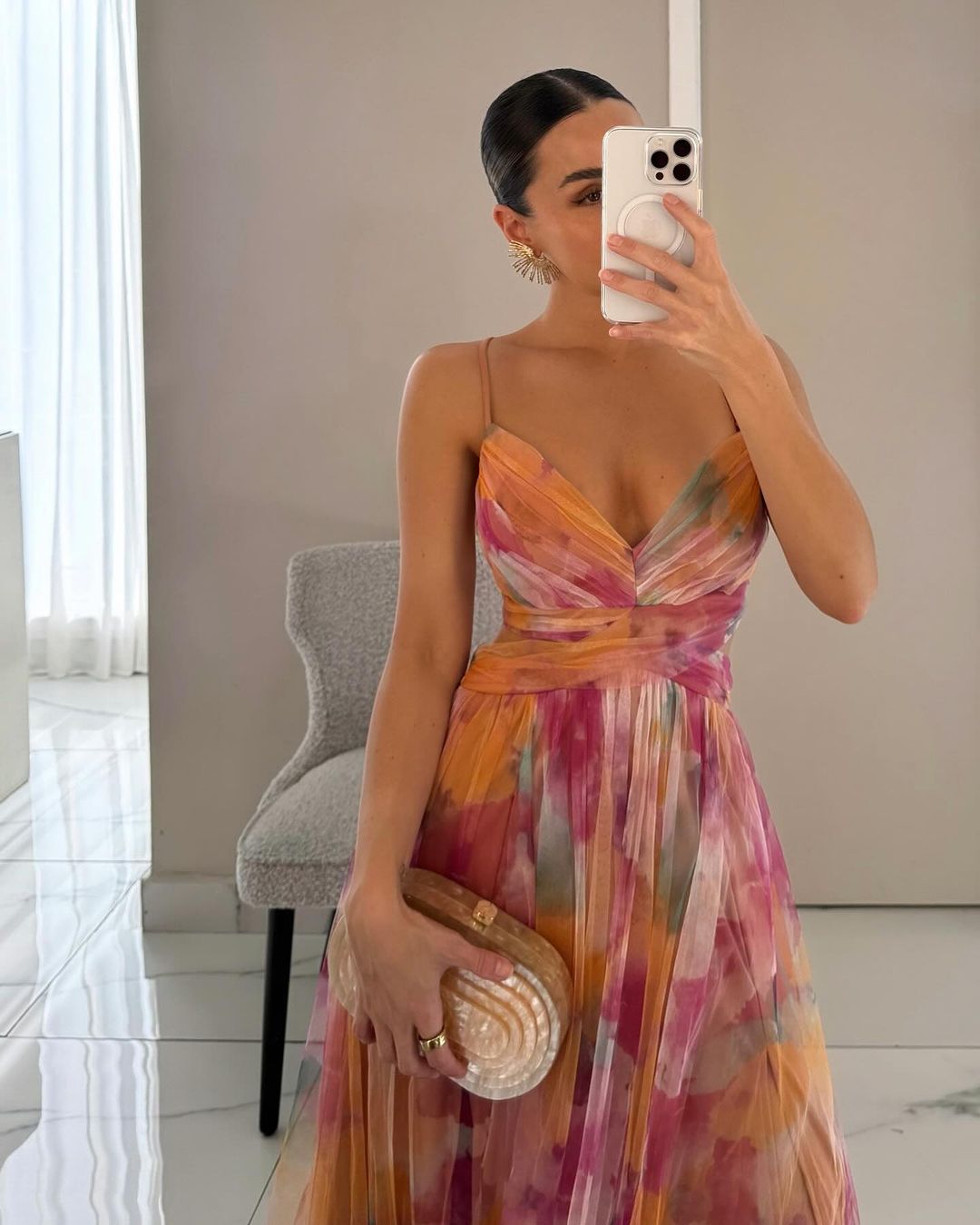 Briony Floral Mesh Maxi Dress