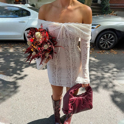 Rosemarie Mini robe épaules dénudées