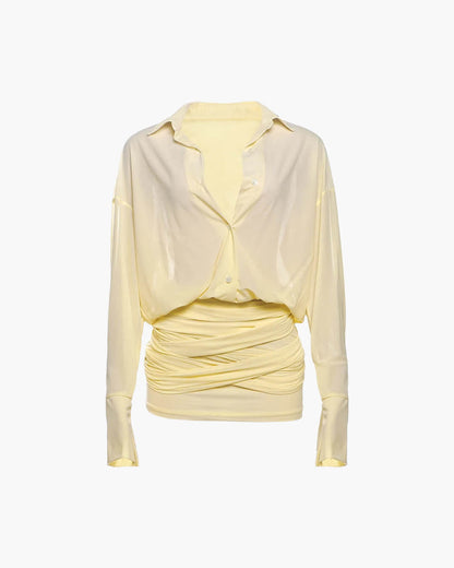 Sienna Robe-Chemise Manches Longues
