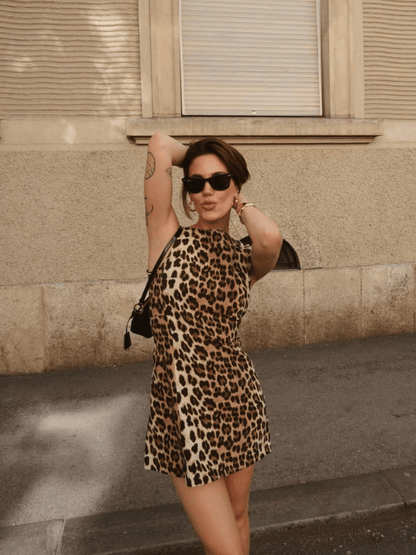 Olivia Leopard Mini Dress