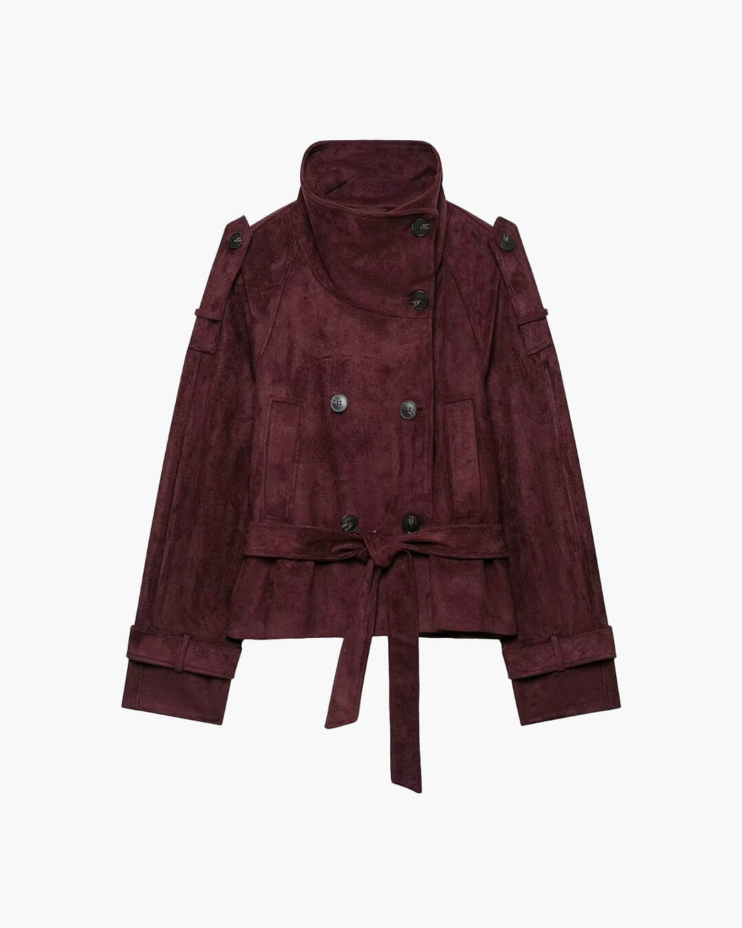 Veste Miriam col entonnoir en suède