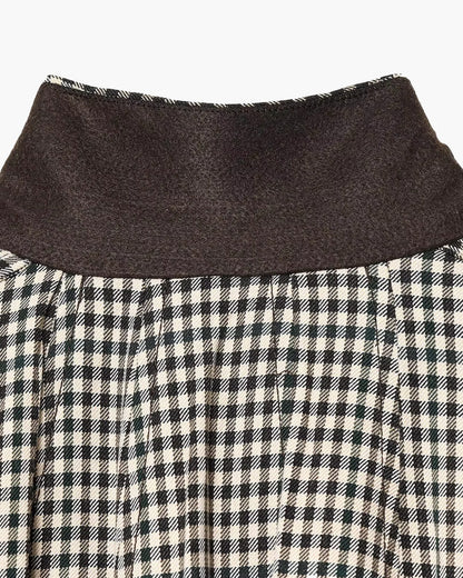 Emma High Neck Checked Bomber Jacket