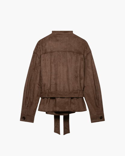 Veste Sarah en faux suède à lacets