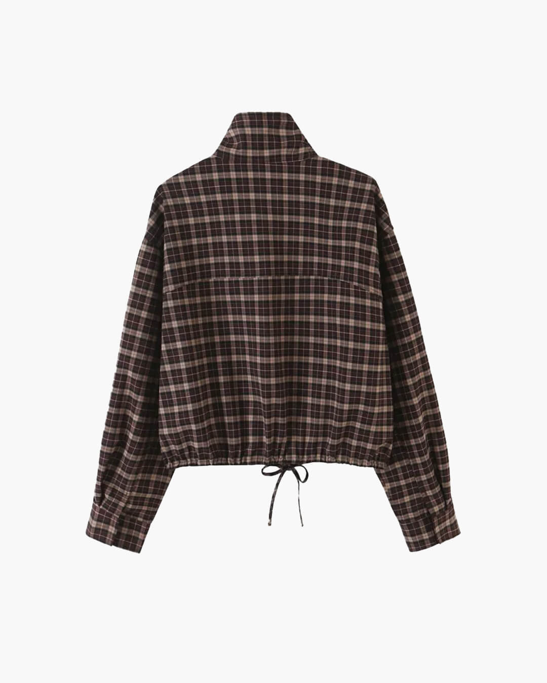 Veste Eva zippée col haut à carreaux