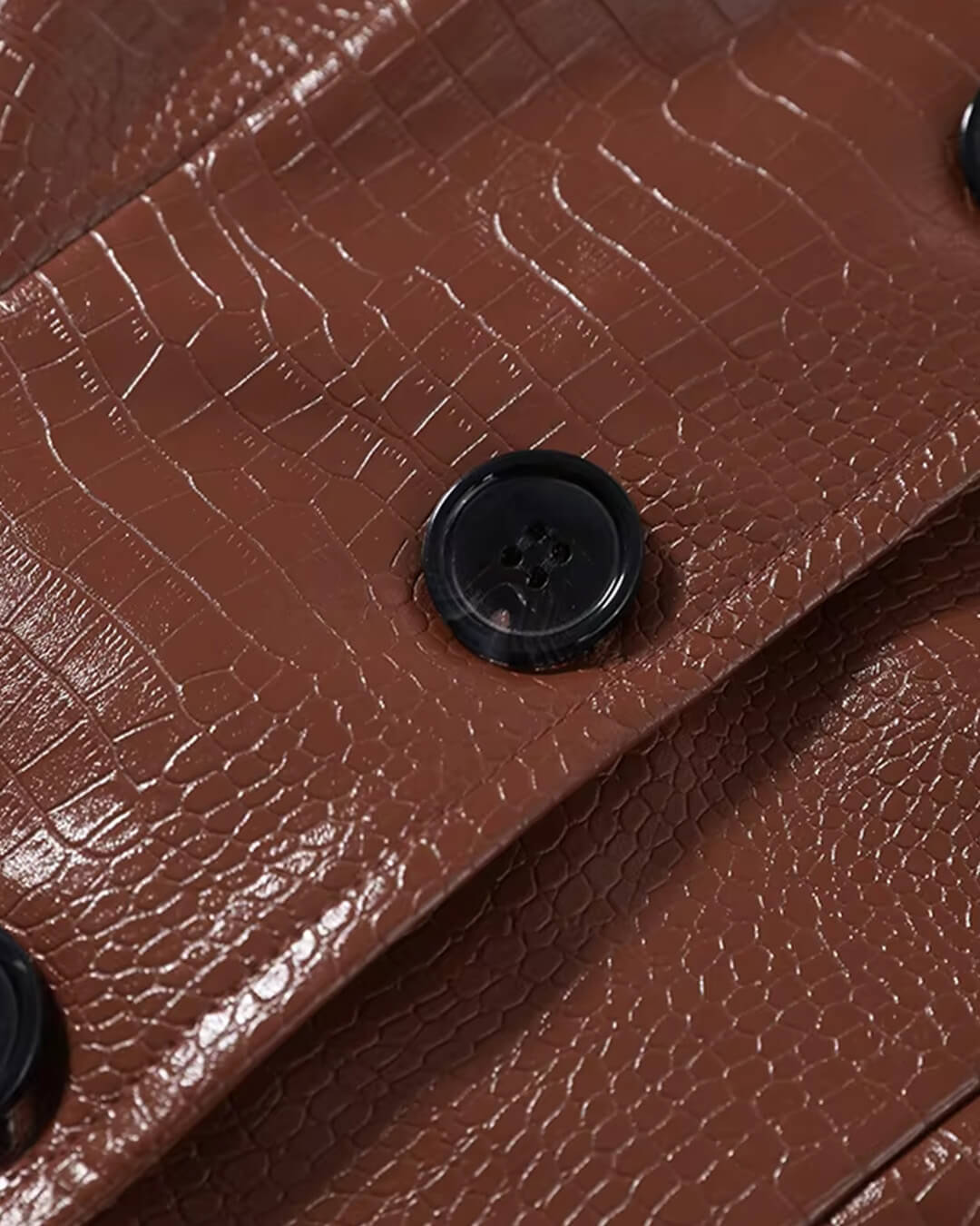 Veste Lola embossée croco en simili cuir