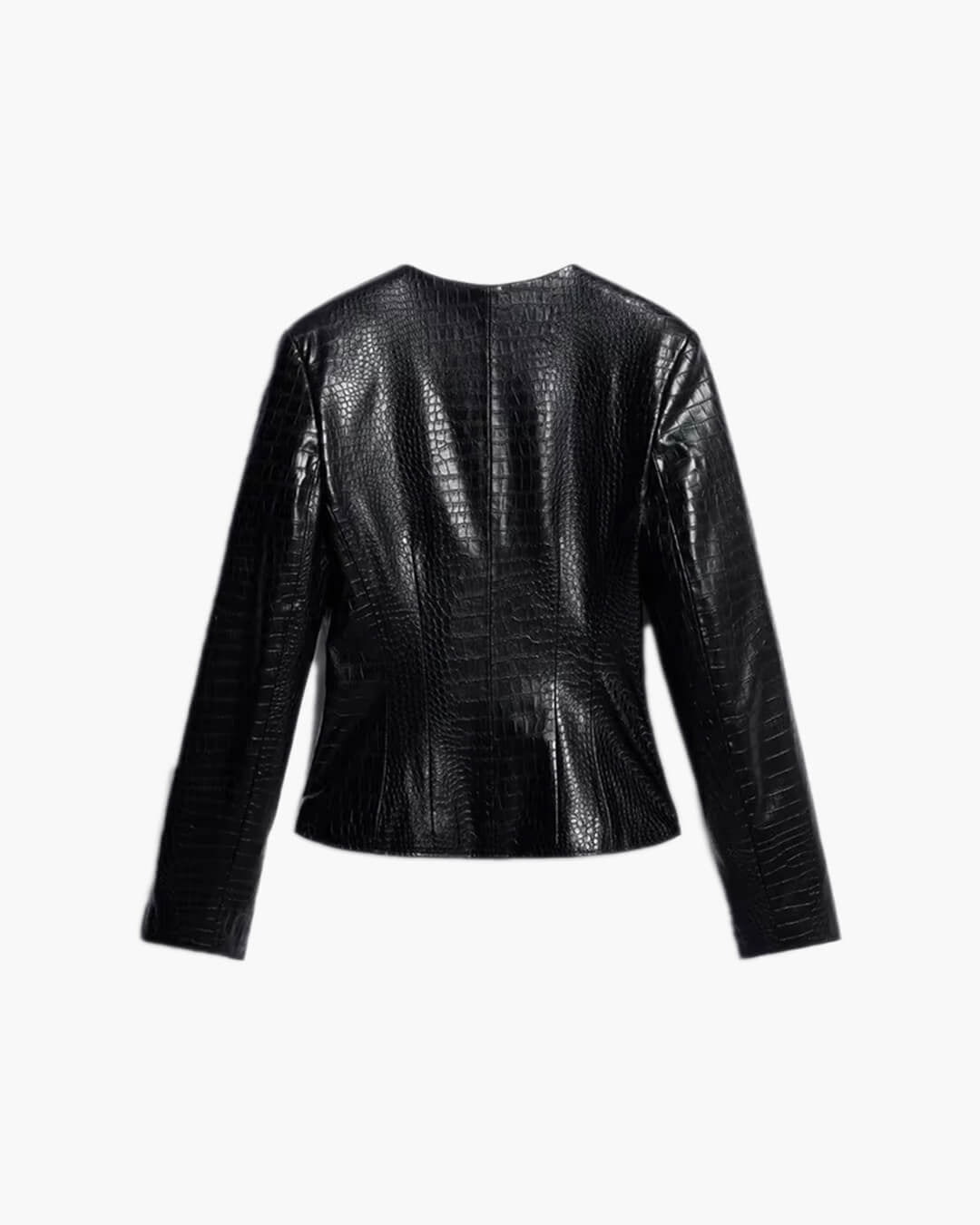 Veste Lola embossée croco en simili cuir