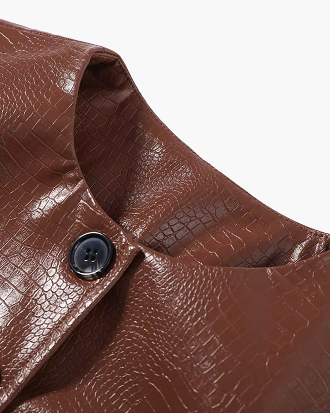 Veste Lola embossée croco en simili cuir